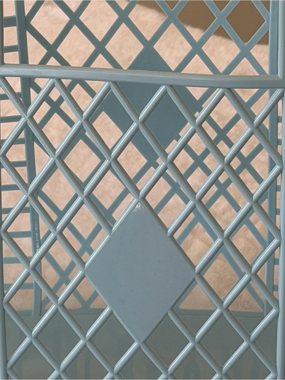 Vintage Style Light Blue Jelly Bag / Retro Lattice Tote Basket